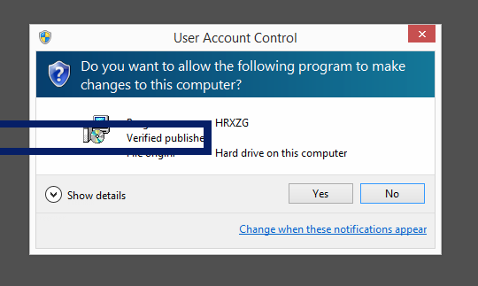 Screenshot where LiveQoS Incorporated appears as the verified publisher in the UAC dialog